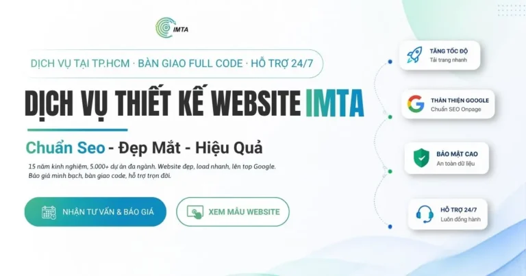 Dịch vụ thiết kế website chuẩn SEO IMTA