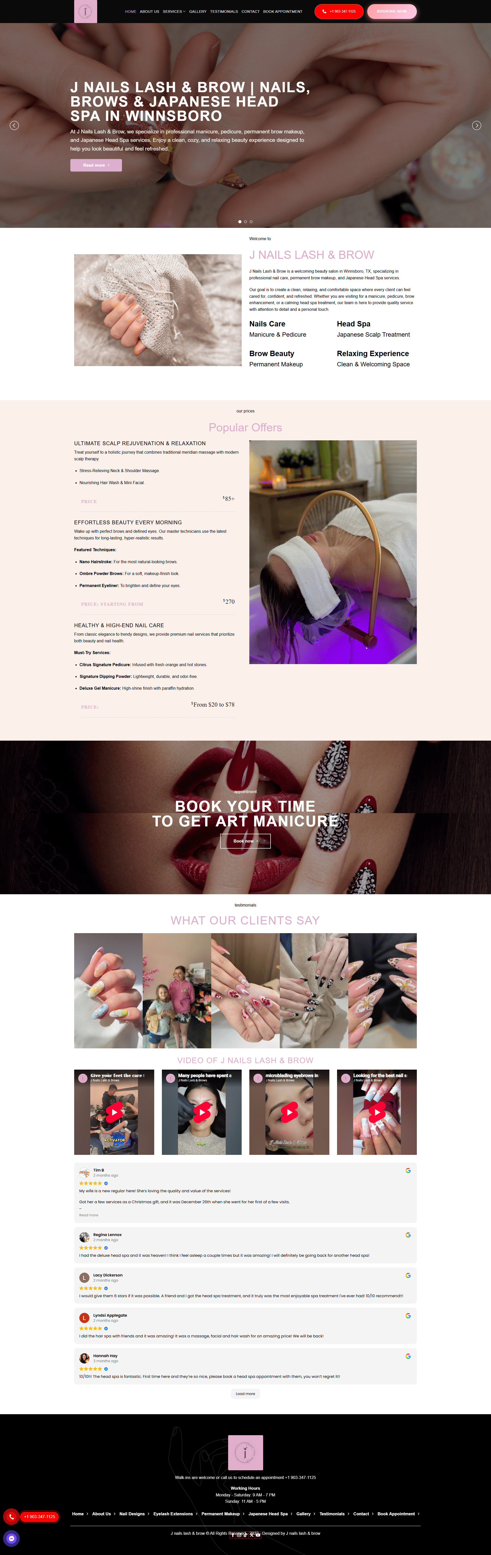J Nails Lash & Brow